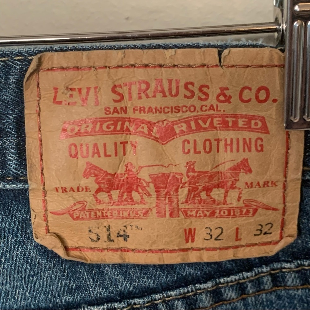 LEVI’S 514 Slim Straight Cropped Capri Jeans 100% Cotton Denim - Picture 3 of 11